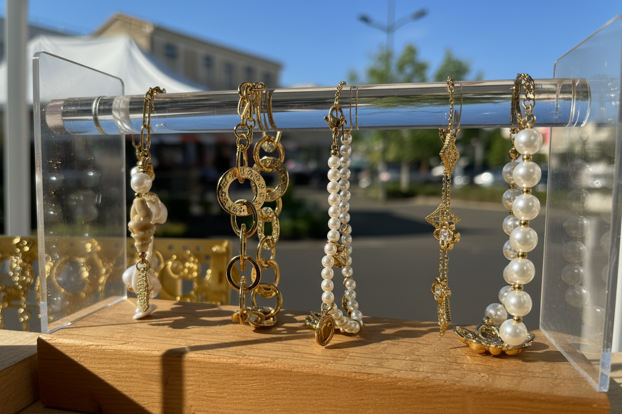 Meilleures ventes bracelets dorés perles